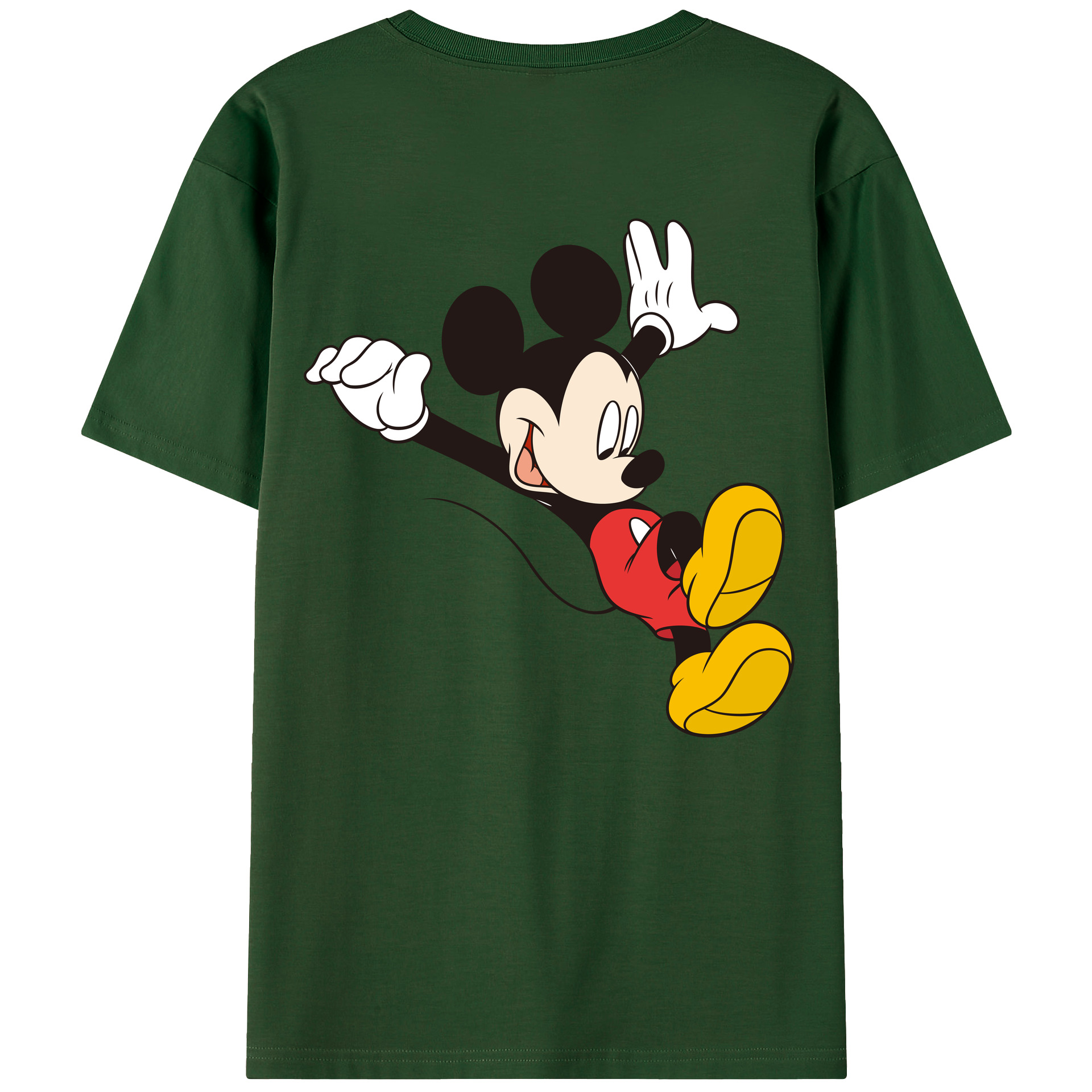 （画像用） ミッキーマウス Mickey Mouse 綿100％半袖Tシャツ（背面プリント）